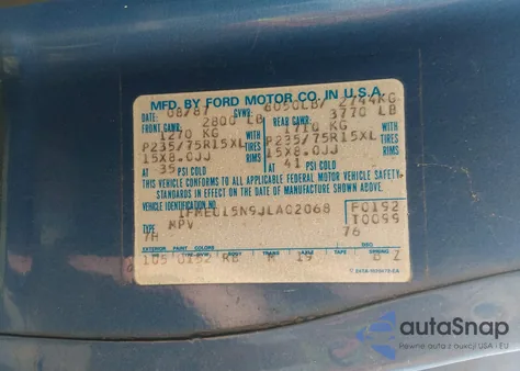 1988 Ford Bronco U100 from USA, damaged, VIN 1FMEU15N9JLA02068